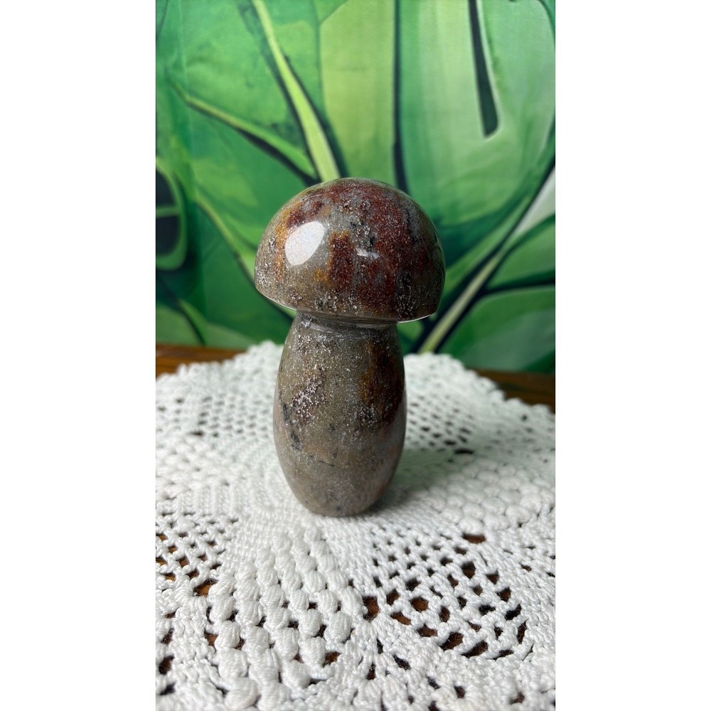 Jasper Mushroom Figurine Goblincore Polished Stone